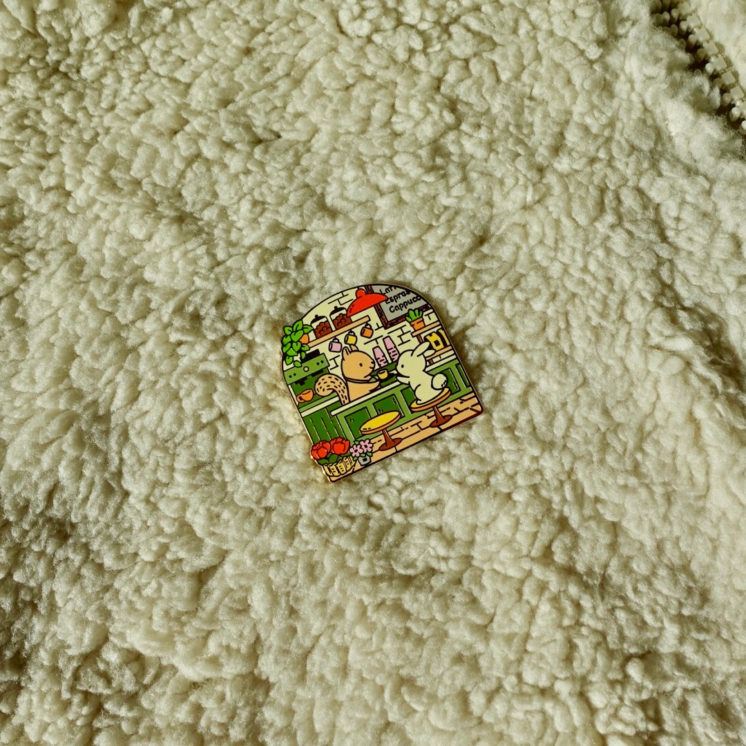 Coffee Shop Premium Enamel Pin