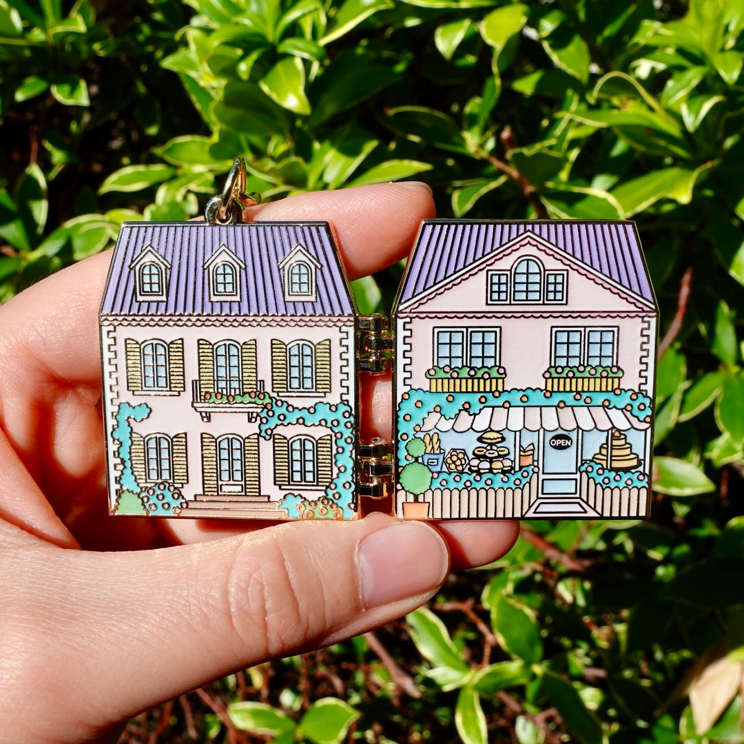 Cocobelly Dollhouse Hinged Enamel Keychain - Limited Edition