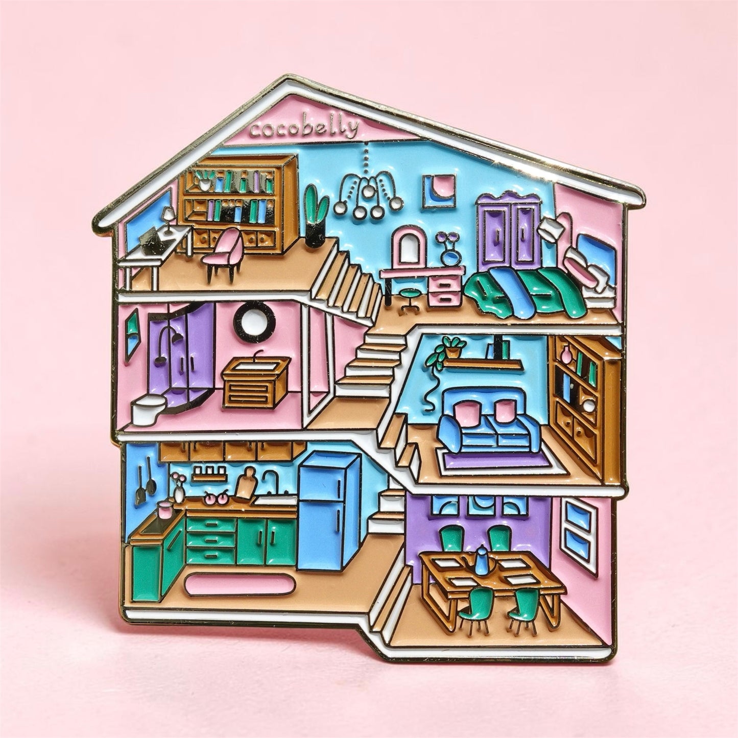 Cocobelly Dollhouse Soft Enamel Pin Magnet