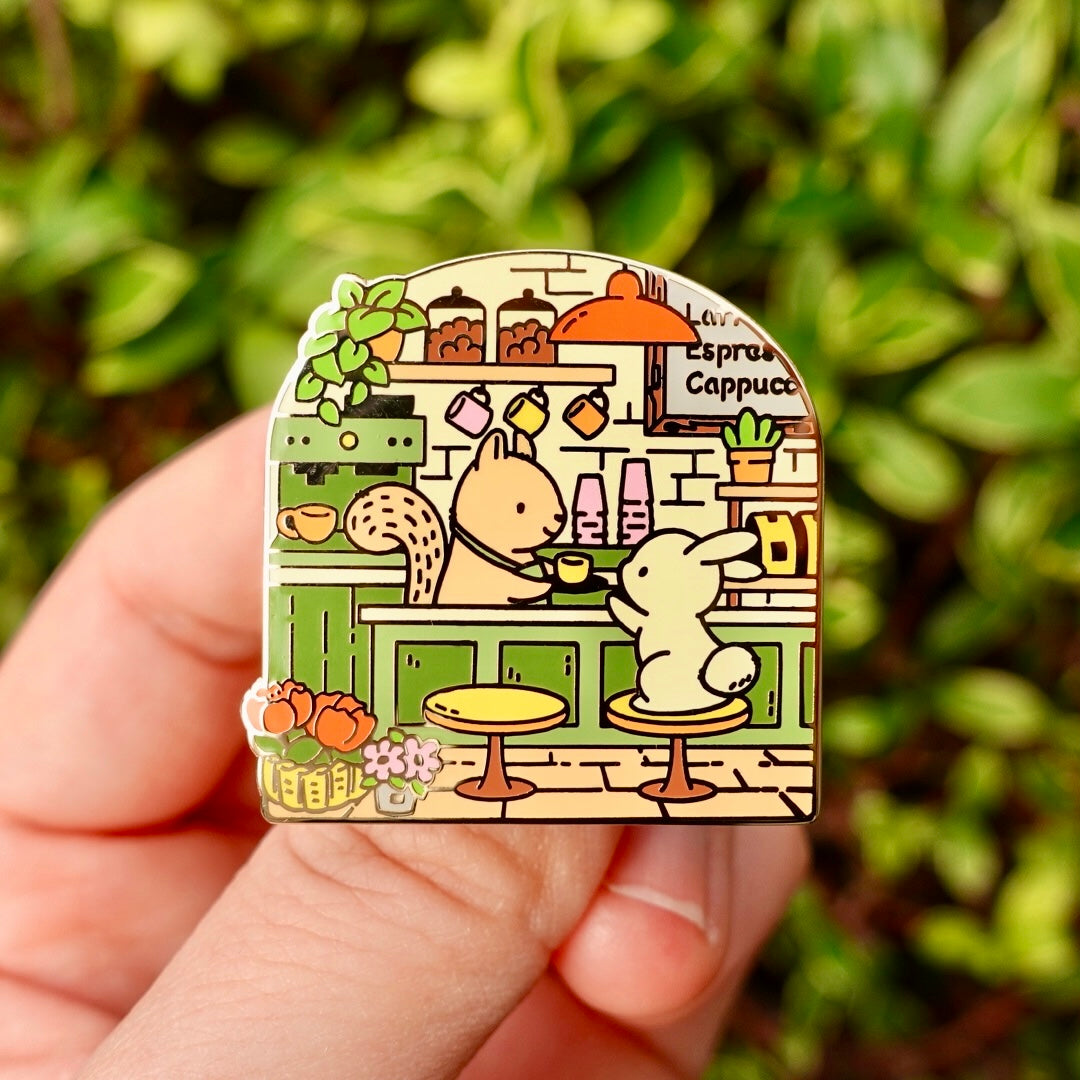 Coffee Shop Premium Enamel Pin