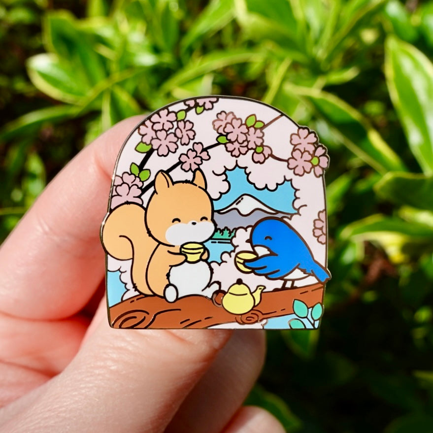 Cocobelly Cherry Blossom Enamel Pin