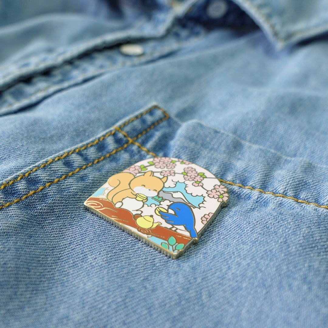 Cocobelly Cherry Blossom Enamel Pin