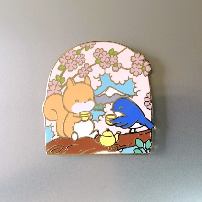 Cocobelly Cherry Blossom Enamel Pin