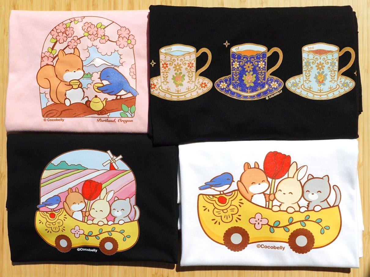 Cotton T-Shirt Royal Tea Cups