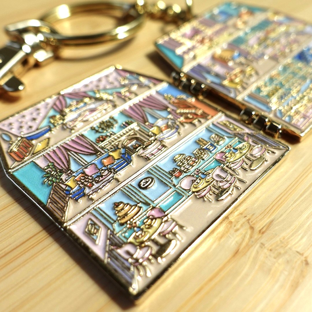 Cocobelly Dollhouse Hinged Enamel Keychain - Limited Edition